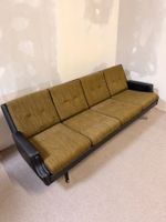 Edles vintage 4-sitzer Sofa mit Metallfüssen, Leder 70`s